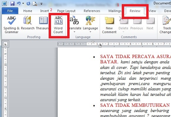 Menghitung Kata Dalam Artikel 2