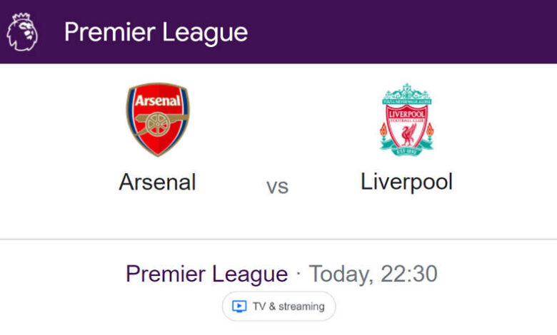 Prediksi dan Jadwal Liga Inggris Arsenal VS Liverpool