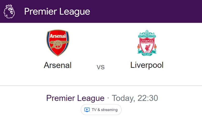 Prediksi dan Jadwal Liga Inggris Arsenal VS Liverpool