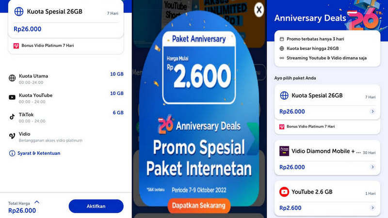 Promo Paket Internet Spesial XL Axiata
